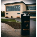 Campus street furniture and custom interior fit out at Institute of Technology Blanchardstown including litter bins, benches, bicycle racks, shelving, and coat hooks by Larkin Engineering